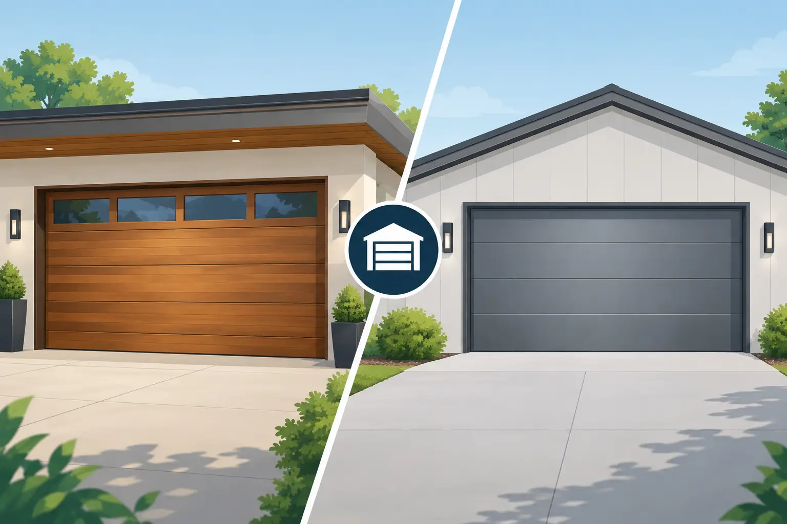 Custom Garage Doors Versus Steel: What Fits?